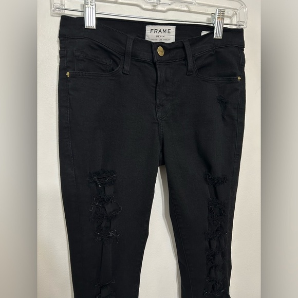 Frame Le Skinny de Jeanne Ripped Skinny Jeans - Picture 3 of 11